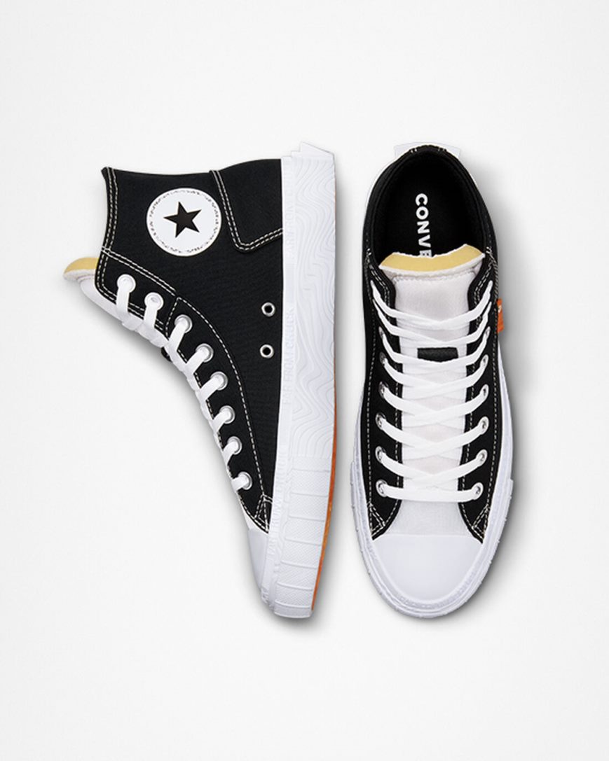 Zapatillas Altas Converse Chuck Taylor Alt Star Canvas Hombre Negras Blancas | PE 4PW20L